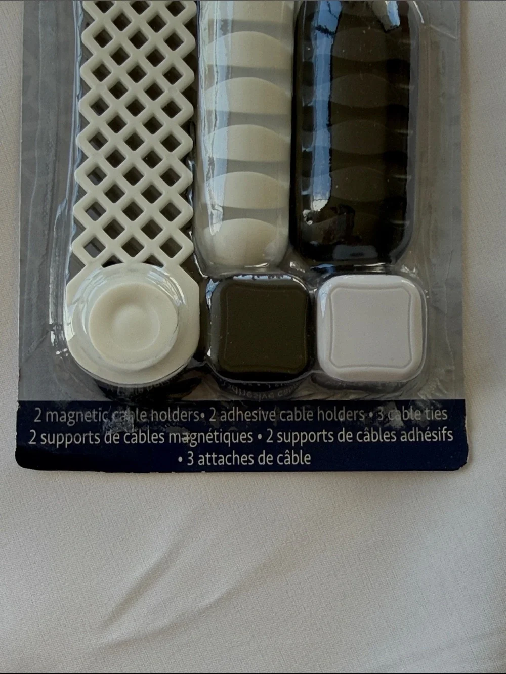 Black & White Assorted Cable Management Kit